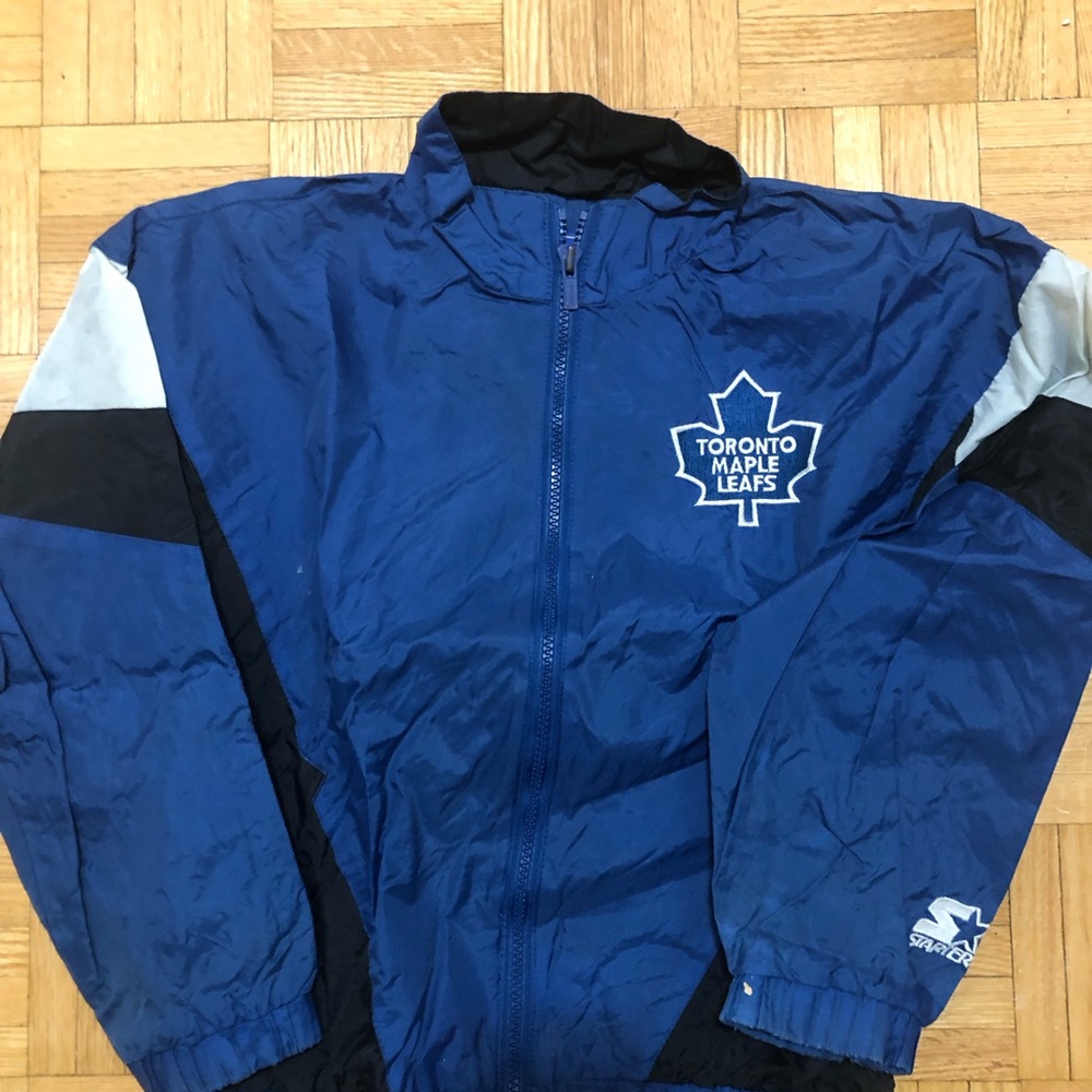 Toronto Maple Leafs Blue Vintage Windbreaker Jacket